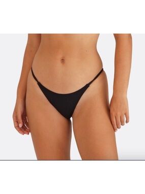 MINIMALE ANIMALE Ultra Brief Bikini Bottoms Black Glitter Women's Size XL